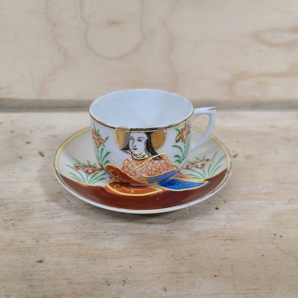 Vintage Betson's China Japan hand Painted Porcelain Tea Espresso Cup & Saucer
